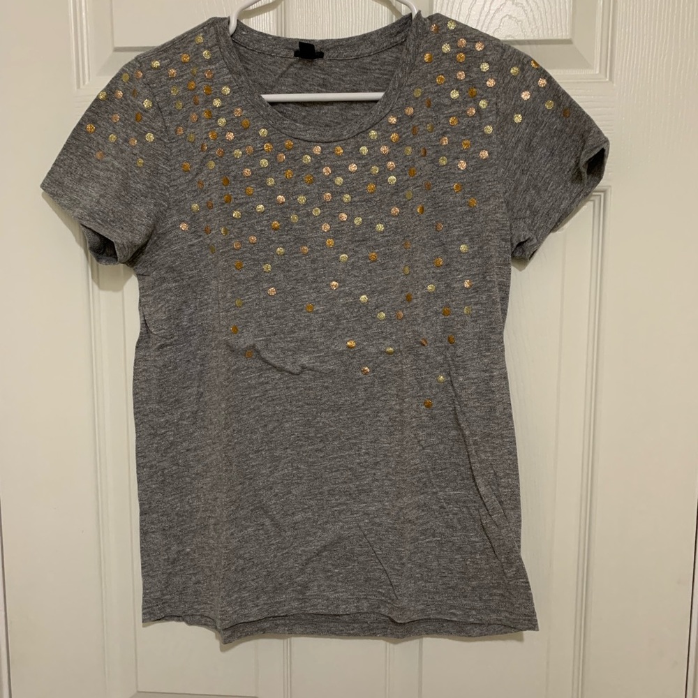 J crew T-shirt with metallic dots